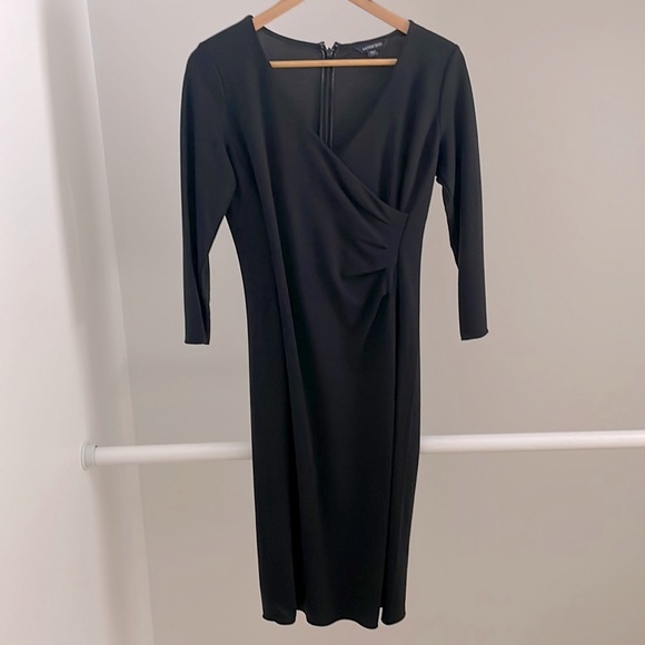 Lands' End Dresses & Skirts - Black “Wrap” Dress Size 4